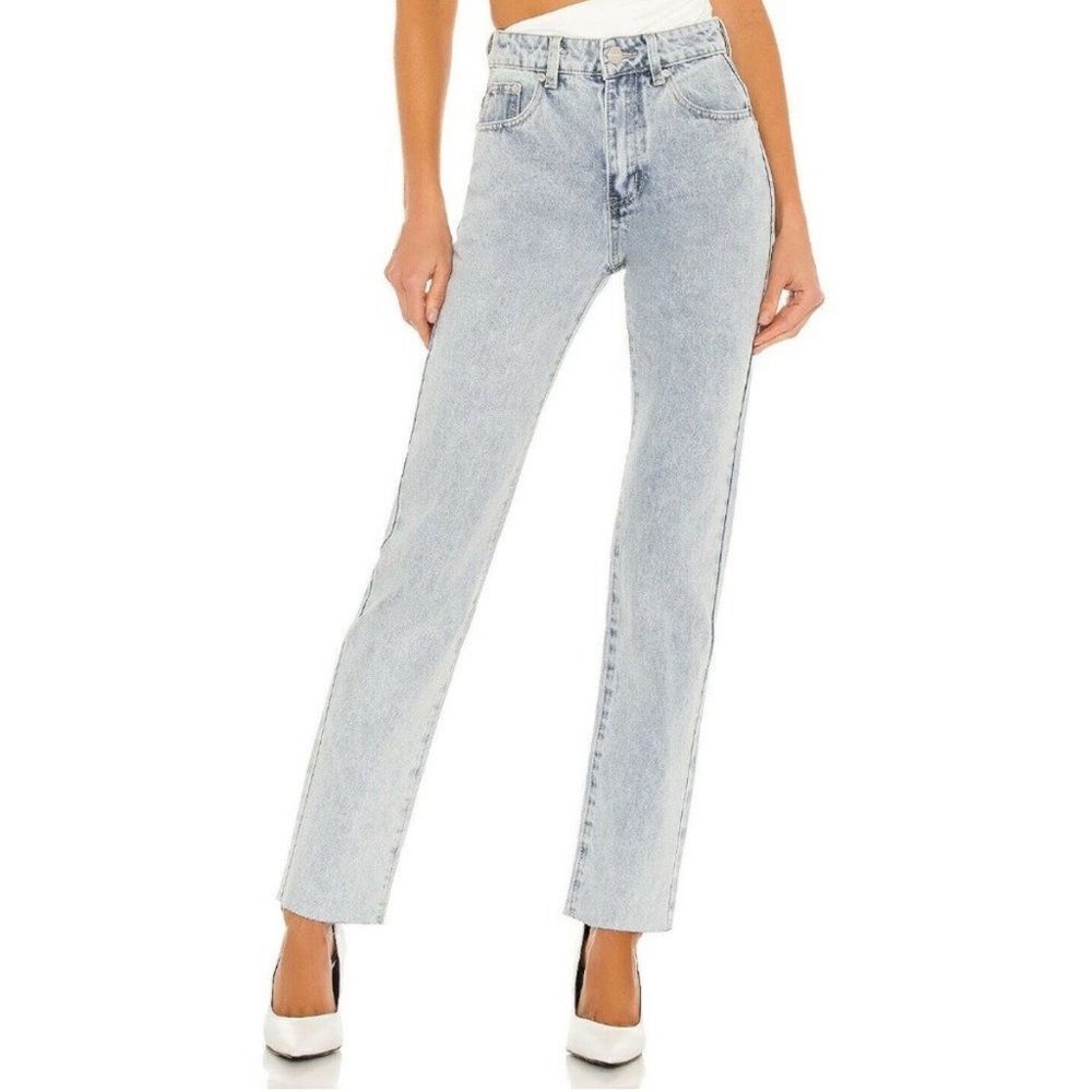 Revolve Superdown Straight Raw Hem Button Fly Jea… - image 2